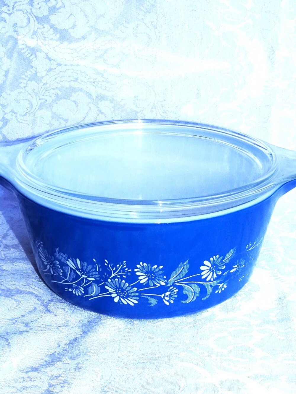 Vintage Pyrex Colonial Mist 475-B 2.5 Qt. Cinderella Casserole w/475C Lid